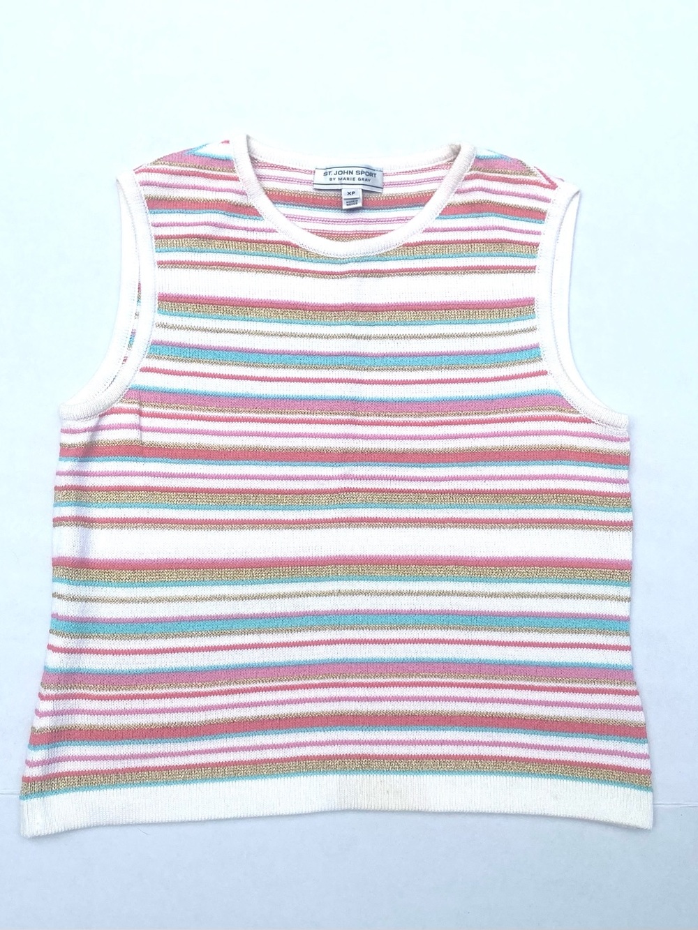 St. John Sport by Marie Gray Striped Tank Top in Great Colors